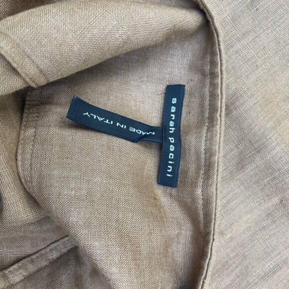 Vintage Sarah Pacini Skirt Khaki Elastic Skirt Womens Skirt / Side slit - Picture 3 of 5